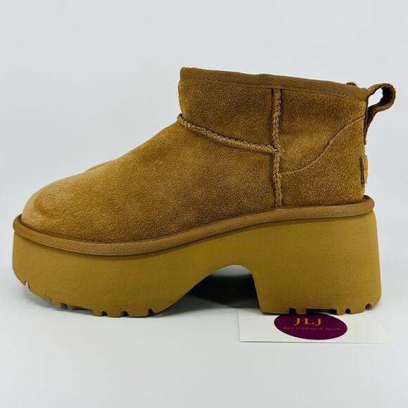 UGG Womens Classic Ultra Mini New Heights Chestnut Platform Boots 1158311 Size 7 - Picture 5 of 12